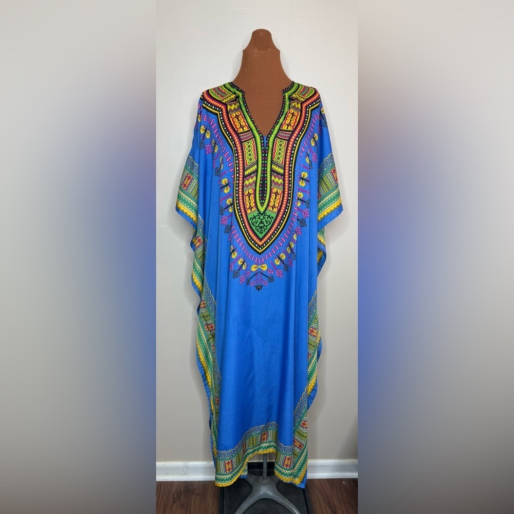 Sante Kaftan Colorful Maxi Lounge Resort Wear Bold Colors One Size